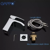 Змішувач для умивальника GAPPO G1007-1, хром Фото - 4