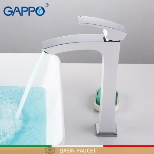 Змішувач для умивальника GAPPO G1007-18, білий/хром Фото - 1