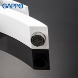 Змішувач для умивальника GAPPO G1007-18, білий/хром Фото - 3
