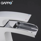 Смеситель для умывальника GAPPO G1007-30, белый/хром Фото - 3