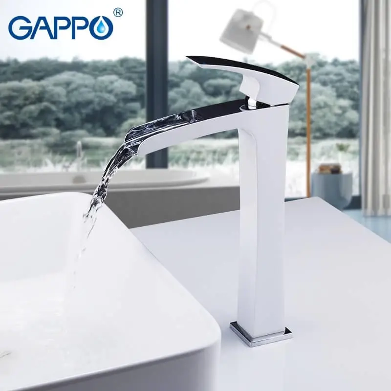 Смеситель для умывальника GAPPO G1007-31, белый/хром Фото - 1