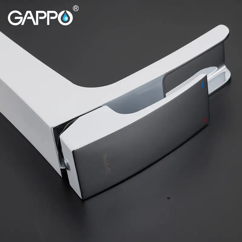 Смеситель для умывальника GAPPO G1007-31, белый/хром Фото - 3