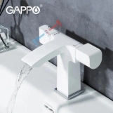 Змішувач для умивальника GAPPO G1007-50, білий/хром Фото - 2