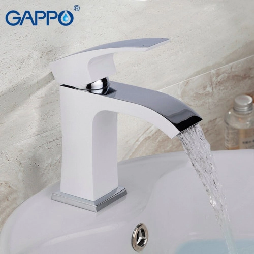 Смеситель для умывальника GAPPO G1007-8, белый/хром Фото - 2