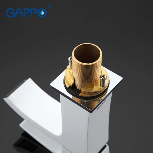 Смеситель для умывальника GAPPO G1007-8, белый/хром Фото - 4