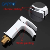 Смеситель для умывальника GAPPO G1007-8, белый/хром Фото - 3