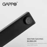Смеситель для умывальника GAPPO G1017-62, черный Фото - 3