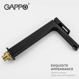 Смеситель для умывальника GAPPO G1017-62, черный Фото - 4