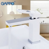 Змішувач для умивальника GAPPO G1017-8, білий/хром Фото - 2