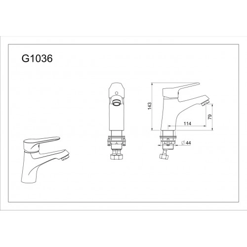 Змішувач для умивальника GAPPO G1036, хром Фото - 1