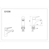 Змішувач для умивальника GAPPO G1036, хром Фото - 1