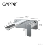 Змішувач для умивальника GAPPO G1048-22, білий/хром Фото - 7