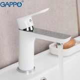 Смеситель для умывальника GAPPO G1048, белый/хром Фото - 2