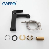 Змішувач для умивальника GAPPO G1050, чорний Фото - 3