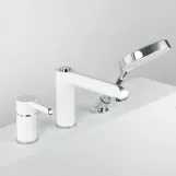 Смеситель для ванны на борт GAPPO G1103-8, белый/хром Фото - 2