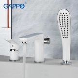 Смеситель для ванны на борт GAPPO G1148, белый/хром Фото - 3