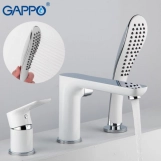 Смеситель для ванны на борт GAPPO G1148, белый/хром Фото - 4