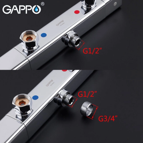 Смеситель для душа GAPPO G2091 термостат, хром Фото - 3