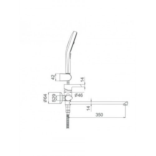 Смеситель для ванны GAPPO G2203-6, черный/хром Фото - 1