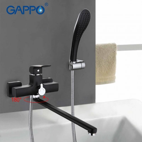 Смеситель для ванны GAPPO G2250, черный Фото - 1