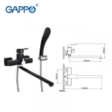Смеситель для ванны GAPPO G2250, черный Фото - 4