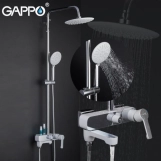 Душевая система GAPPO G2402-8, излив - переключатель на лейку, белый/хром Фото - 2