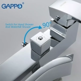 Душевая система GAPPO G2407, излив - переключатель на лейку, хром Фото - 3