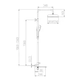 Душевая система GAPPO G2410-9 с верхним душем и изливом, графит Фото - 4