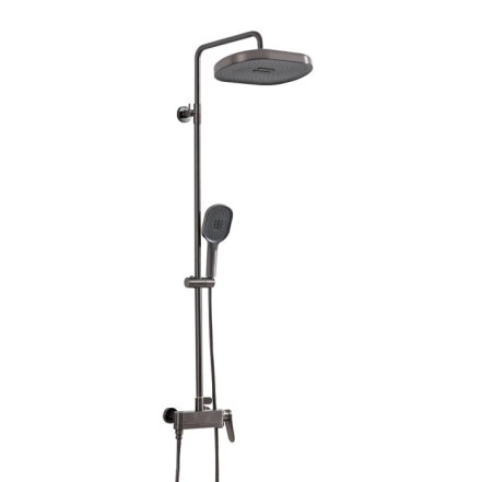 Душевая система GAPPO G2410-9 с верхним душем и изливом, графит