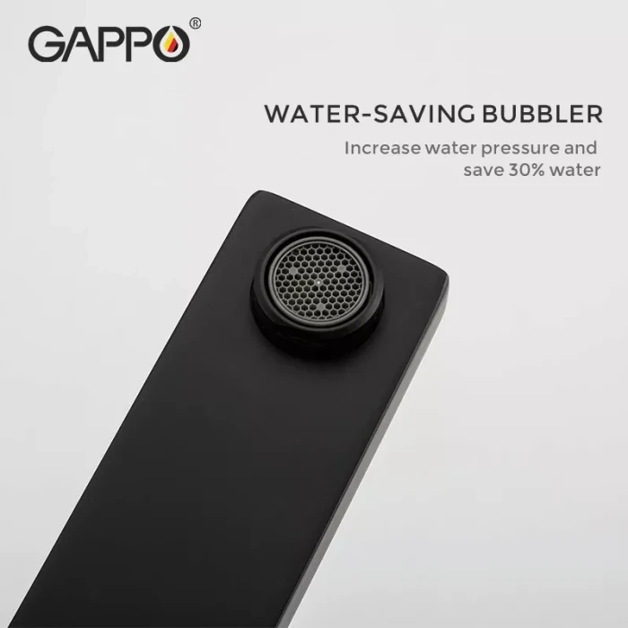 Душевая система GAPPO G2417-6, излив - переключатель на лейку, черный Фото - 2