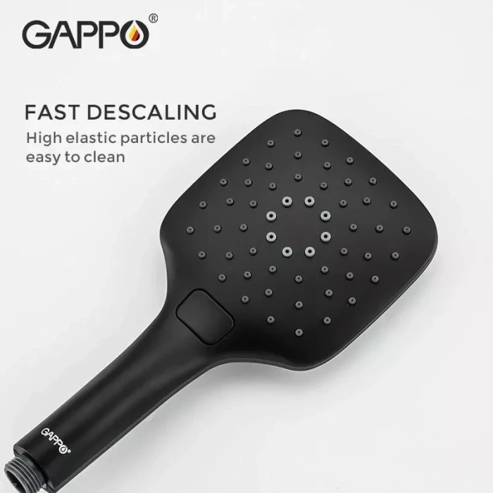 Душевая система GAPPO G2417-6, излив - переключатель на лейку, черный Фото - 3