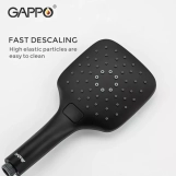 Душевая система GAPPO G2417-6, излив - переключатель на лейку, черный Фото - 3