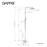 Душевая система GAPPO G2417-6, излив - переключатель на лейку, черный Фото - 6