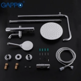 Душова система з термостатом GAPPO G2490, вилив - перемикач на лійку, хром Фото - 6
