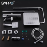 Душова система з термостатом GAPPO G2491, вилив - перемикач на лійку, хром Фото - 6