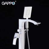 Змішувач для ванни для підлоги GAPPO G3007-8, білий/хром Фото - 3