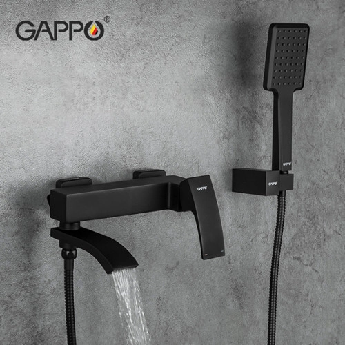 Смеситель для ванны GAPPO G3207-6, черный Фото - 3