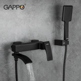 Смеситель для ванны GAPPO G3207-6, черный Фото - 3