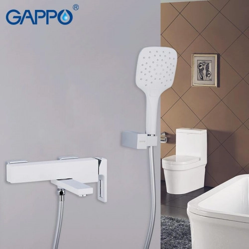 Змішувач для ванни GAPPO G3217-8, білий/хром Фото - 2