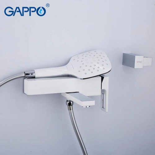 Змішувач для ванни GAPPO G3217-8, білий/хром Фото - 3