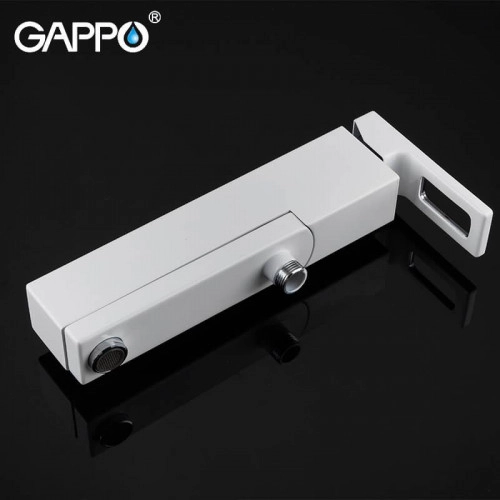 Змішувач для ванни GAPPO G3217-8, білий/хром Фото - 4