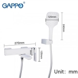 Змішувач для ванни GAPPO G3217-8, білий/хром Фото - 1