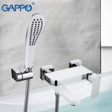 Змішувач для ванни GAPPO G3248, білий/хром Фото - 2