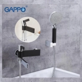 Змішувач для ванни GAPPO G3281, чорний хром Фото - 1