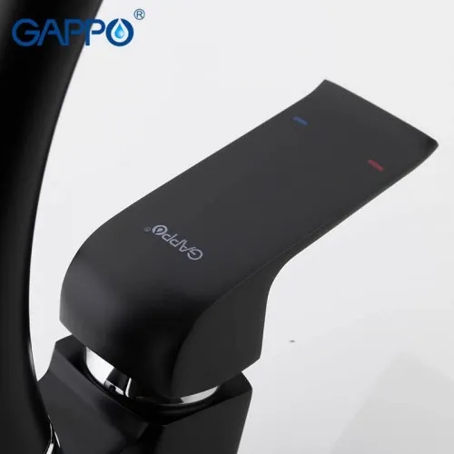 Смеситель для кухни GAPPO G4150 с длинн. изливом, черный Фото - 4