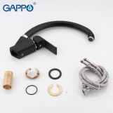 Змішувач для кухні GAPPO G4150 з довг. виливом, чорний Фото - 5