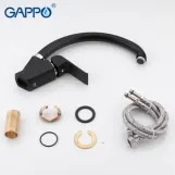 Смеситель для кухни GAPPO G4150 с длинн. изливом, черный Фото - 5