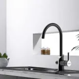 Смеситель для кухни с подключением фильтра GAPPO G4303-6, черный/хром Фото - 2