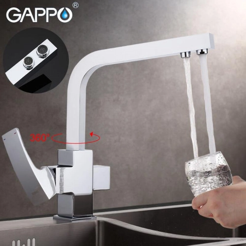 Змішувач для кухні на дві води GAPPO G4307 Фото - 2