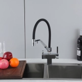 Смеситель для кухни GAPPO G4395-60 под осмос, хром/черный Фото - 5